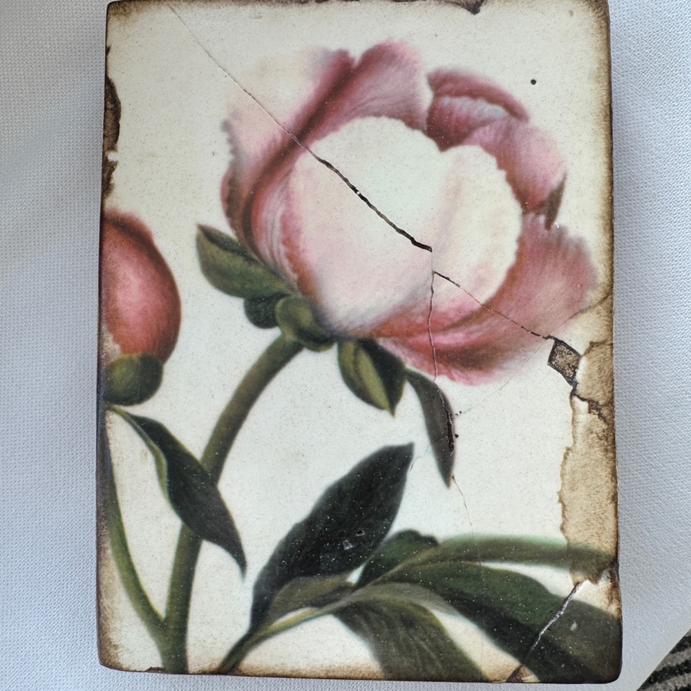 Sid Dickens T-148 MYSTIC BLOOM Pink and Green Floral Tile - Picture 8 of 14
